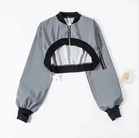 Reflective Cropped Jacket